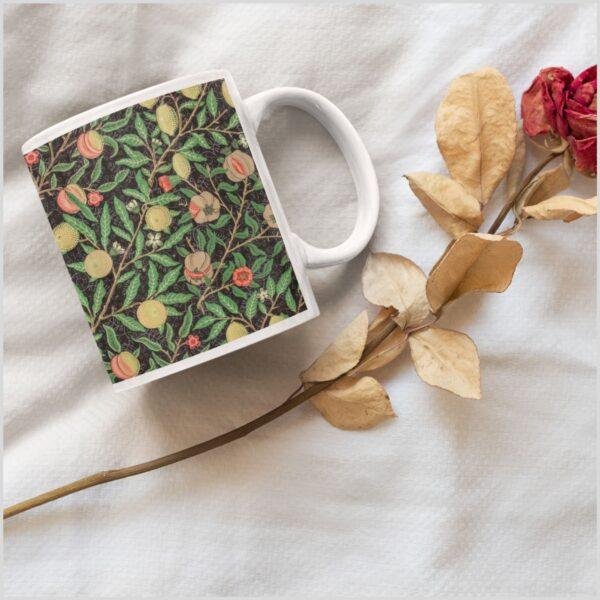 William Morris Coffee Cup - Fruits, 11oz Ceramic Mug