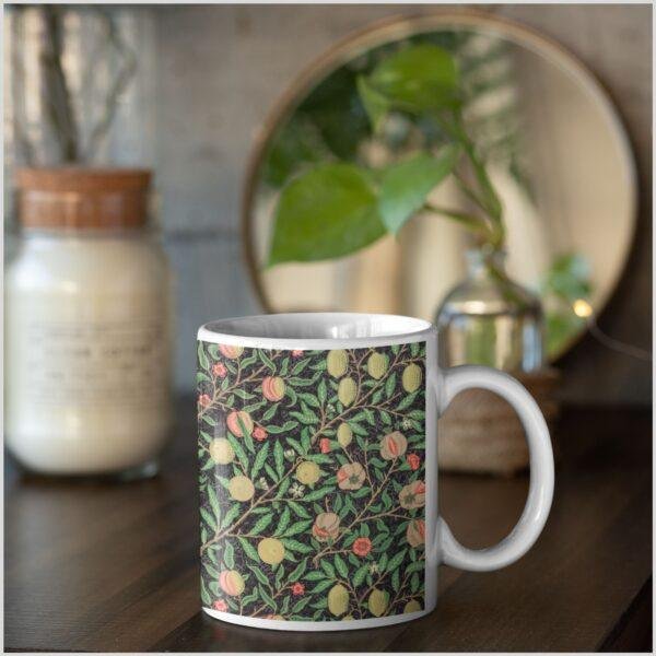 William Morris Coffee Cup - Fruits, 11oz Ceramic Mug