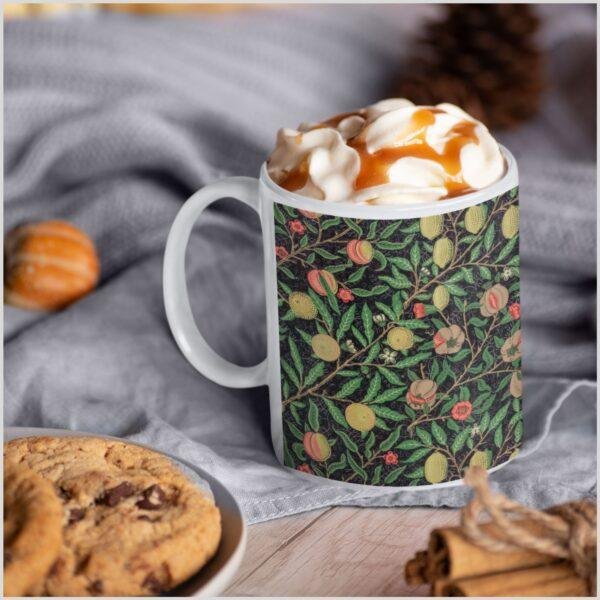 William Morris Coffee Cup - Fruits, 11oz Ceramic Mug