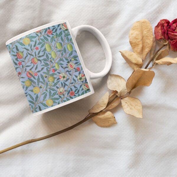 William Morris Coffee Cup - Pomegranate, 11oz Ceramic Mug