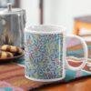 William Morris Coffee Cup - Pomegranate, 11oz Ceramic Mug