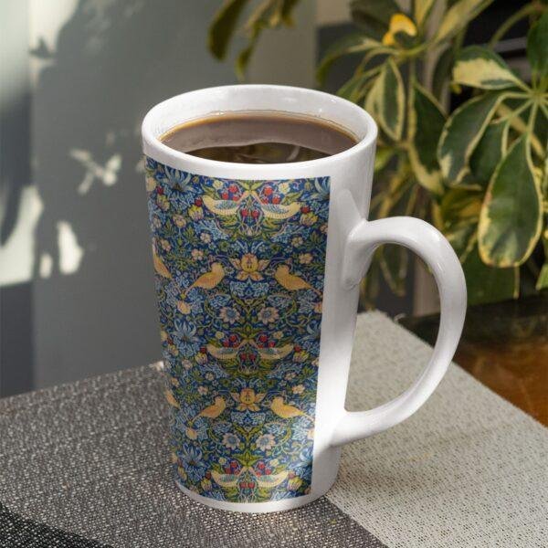 William Morris Coffee Cup – Strawberry Thief, 17oz Ceramic Mug