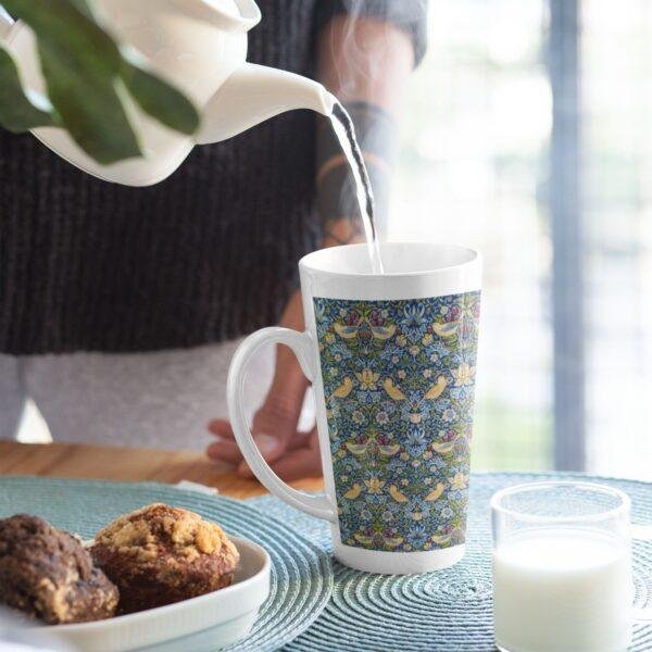 William Morris Coffee Cup – Strawberry Thief, 17oz Ceramic Mug