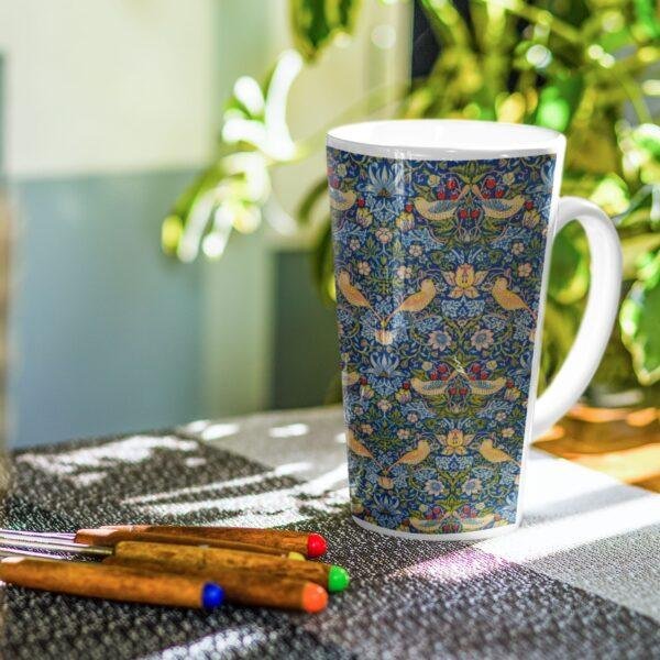 William Morris Coffee Cup – Strawberry Thief, 17oz Ceramic Mug