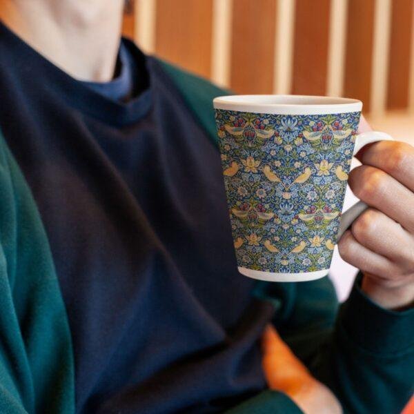 William Morris Coffee Cup – Strawberry Thief, 17oz Ceramic Mug