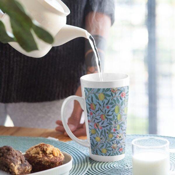 William Morris 17oz Ceramic Mug (36) William Morris Coffee Cup – Pomegranate, 17oz Ceramic Mug