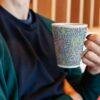 William Morris 17oz Ceramic Mug (40) William Morris Coffee Cup – Pomegranate, 17oz Ceramic Mug