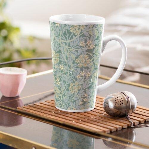 William Morris Coffee Cup – Jasmine, 17oz Ceramic Mug