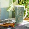 William Morris 17oz Ceramic Mug (48) William Morris Coffee Cup – Jasmine, 17oz Ceramic Mug