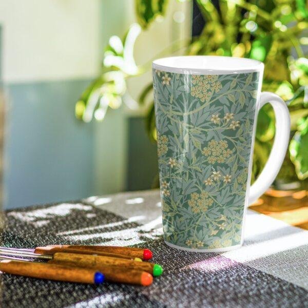 William Morris 17oz Ceramic Mug (48) William Morris Coffee Cup – Jasmine, 17oz Ceramic Mug