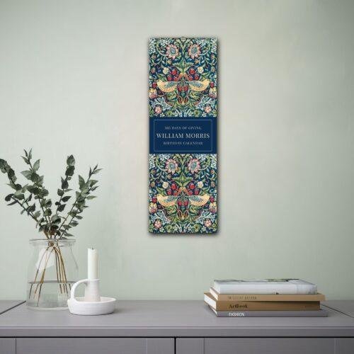William Morris Birthday Calendar – Strawberry Thief, Victorian Design, Semi-Glossy Paper