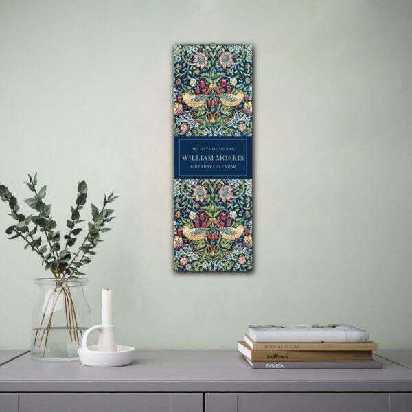 William Morris Birthday Calendar – Strawberry Thief, Victorian Design, Semi-Glossy Paper