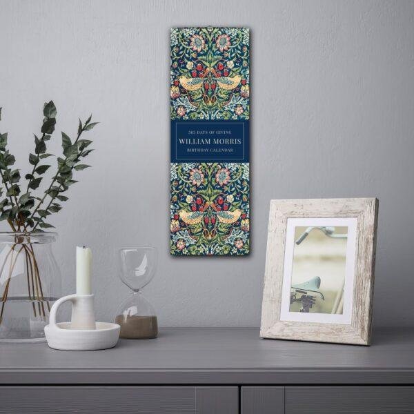 William Morris Birthday Calendar – Strawberry Thief, Victorian Design, Semi-Glossy Paper