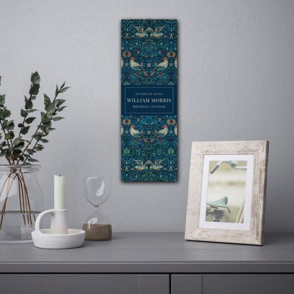 William Morris Birthday Calendar – Birds, Victorian Design, Semi-Glossy Paper
