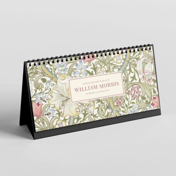 William Morris - Golden Lily, Desk Calendar, Victorian Design, Semi-Glossy Paper