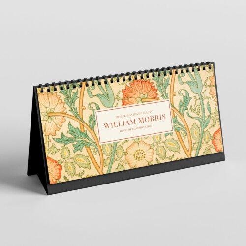 William Morris - Pink & Rose, Desk Calendar, Victorian Design, Semi-Glossy Paper