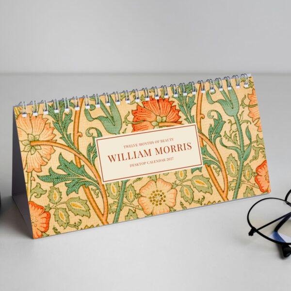 William Morris Desk Calendar (13) William Morris - Pink & Rose, Desk Calendar, Victorian Design, Semi-Glossy Paper