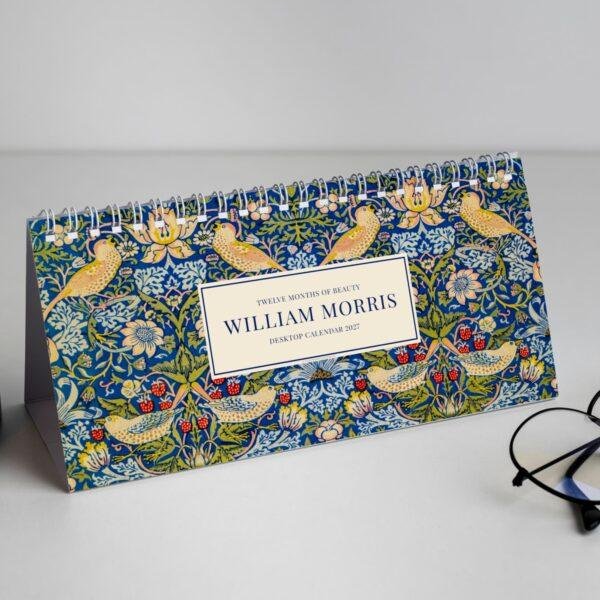 William Morris - Strawberry Thief, Desk Calendar, Victorian Design, Semi-Glossy Paper