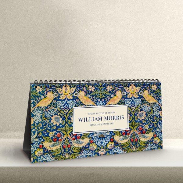 William Morris - Strawberry Thief, Desk Calendar, Victorian Design, Semi-Glossy Paper