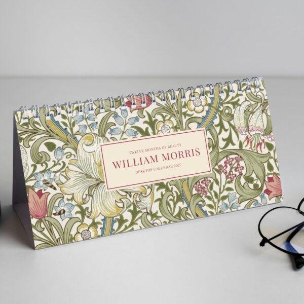 William Morris - Golden Lily, Desk Calendar, Victorian Design, Semi-Glossy Paper