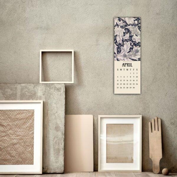 William Morris Slim Wall Calendar v2.0 (6) William Morris - Daffodil, Slim Wall Calendar, Victorian Design, Semi-Glossy Paper