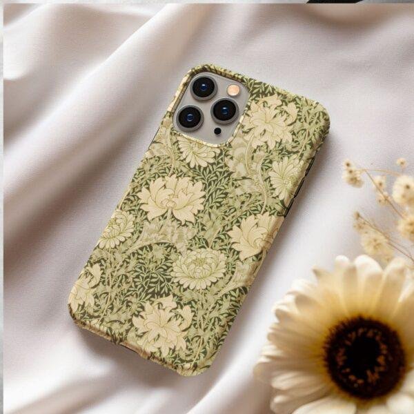 William Morris Phone Case - Chrysanthemum, iPhone 17 Cover, Arts & Crafts, Polycarbonate Shell