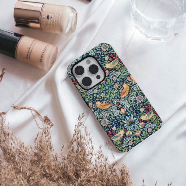 William Morris Phone Case - Strawberry Thief, iPhone 17 Cover, Arts & Crafts, Polycarbonate Shell