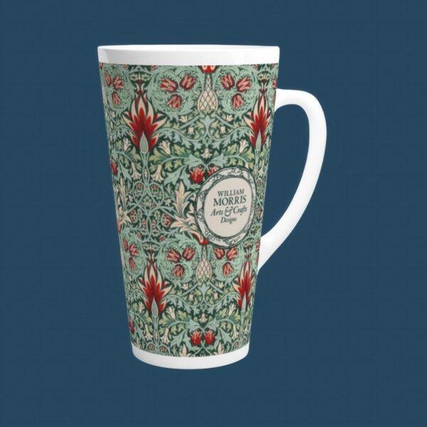 William Morris Mug - Snakeshead Floral Design, Ceramic Coffee Cup