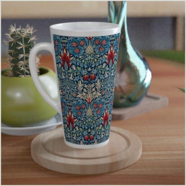 William Morris Mug - Snakeshead Floral Design, Ceramic Coffee Cup