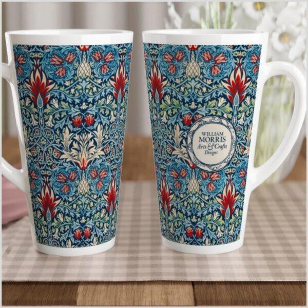 William Morris Mug - Snakeshead Floral Design, Ceramic Coffee Cup