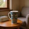 William Morris Mug - Strawberry Thief Floral Design, Ceramic Coffee Cup