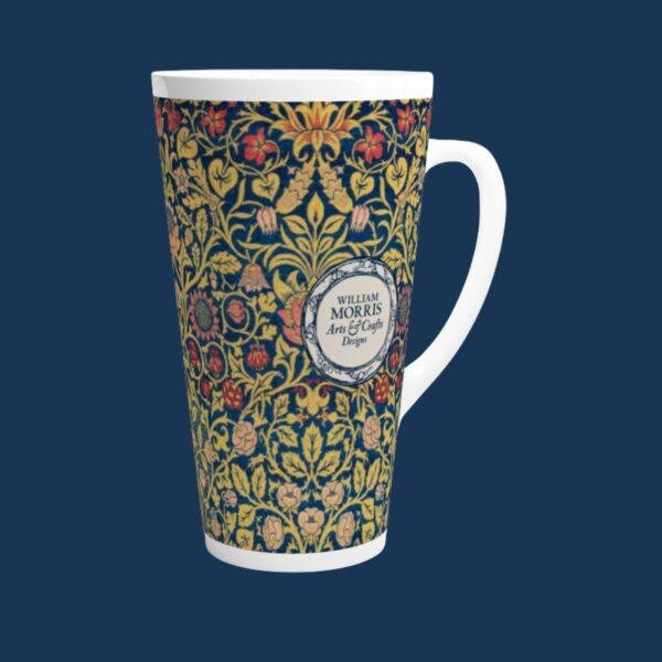 William Morris Mug - Violet & Columbine Floral Design, Ceramic Coffee Cup