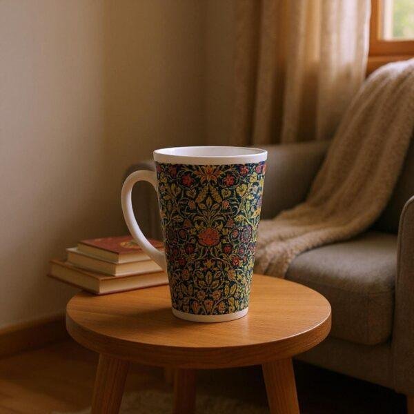 William Morris Mug - Violet & Columbine Floral Design, Ceramic Coffee Cup