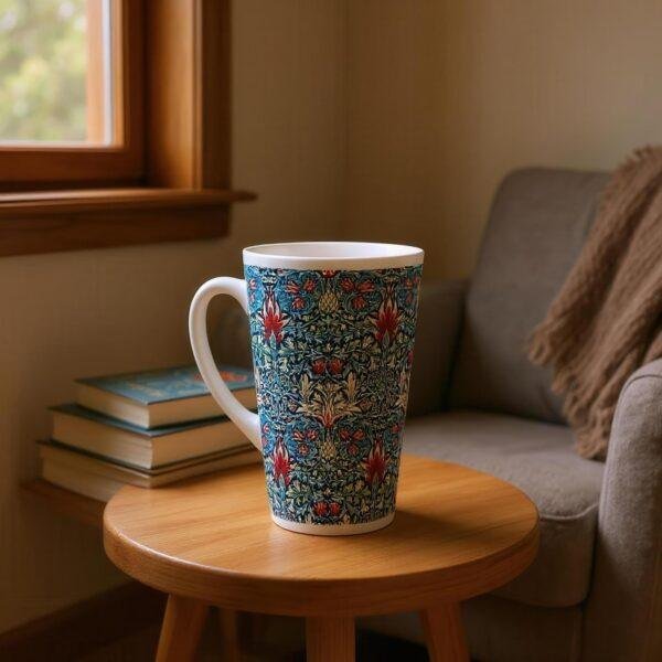 William Morris Mug - Snakeshead Floral Design, Ceramic Coffee Cup