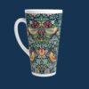 William Morris Mug - Strawberry Thief Floral Design, Ceramic Coffee Cup