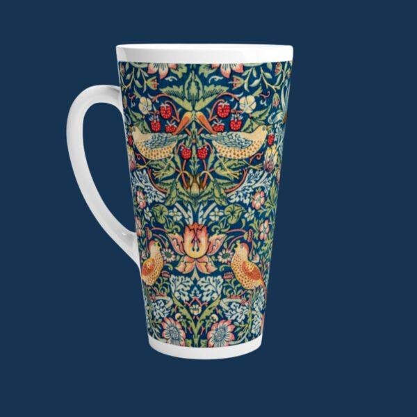 William Morris Mug - Strawberry Thief Floral Design, Ceramic Coffee Cup