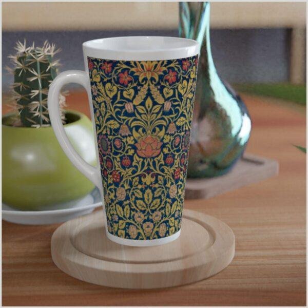 William Morris Mug - Violet & Columbine Floral Design, Ceramic Coffee Cup